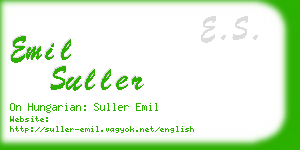emil suller business card